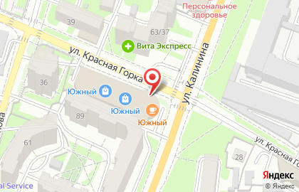 Магазин и цветомат Цветочная симфония на улице Красная Горка на карте