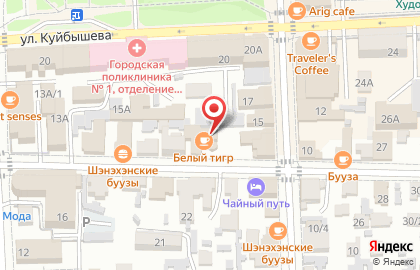 Белый тигр на улице Свердлова на карте