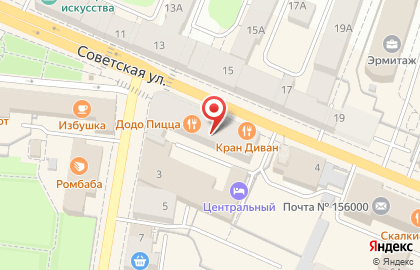 Агентство недвижимости Центр города на Советской улице на карте