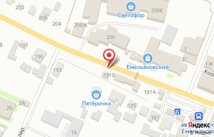 Магазин фруктов и овощей пгт. Емельяново на Московской улице на карте