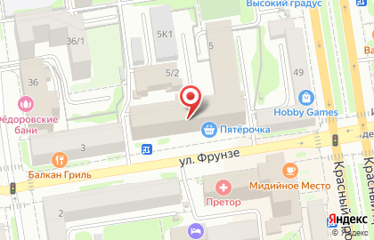 Компания Мир Окон на улице Фрунзе на карте