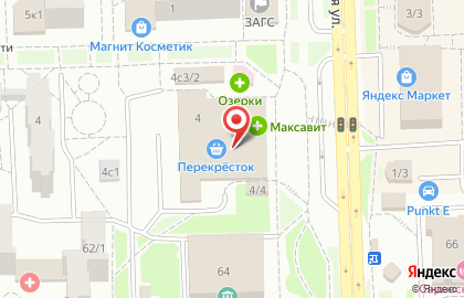 Супермаркет Перекресток на Московской улице на карте
