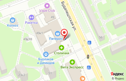Стройтовары на Будапештской улице на карте