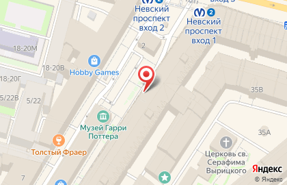 Художественный салон Ека-Арт на метро Невский проспект на карте