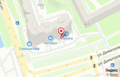 Кореана на улице Димитрова на карте