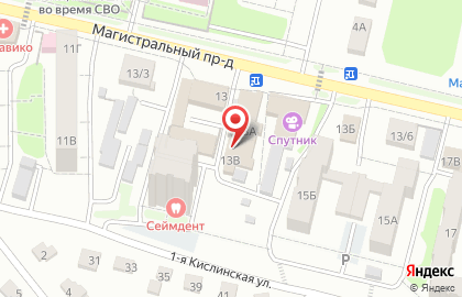 Продуктовый магазин в Магистральном проезде на карте