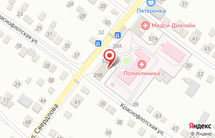 Магазин домашних продуктов на улице Свердлова на карте