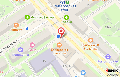 Салон красоты LUX на метро Елизаровская на карте
