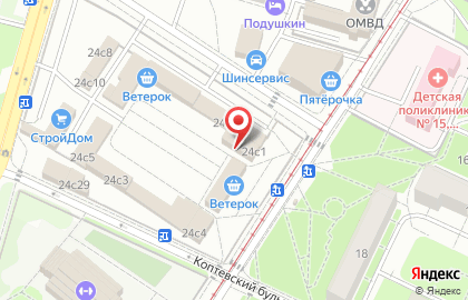 Магазин Мясницкий ряд на Коптевской улице на карте