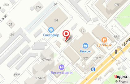 Киоск по продаже рыбы на Космическом проспекте на карте