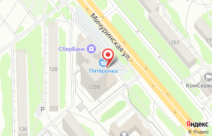 Супермаркет Пятёрочка на Мичуринской улице на карте