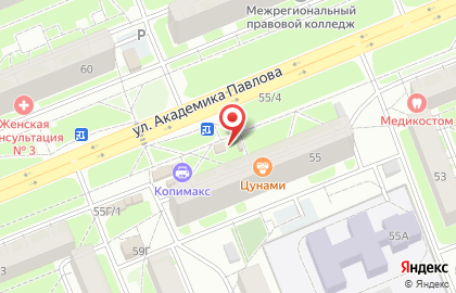 Киоск по продаже хлебобулочных изделий на улице Академика Павлова на карте