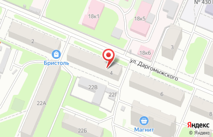 Продуктовый магазин Океан на улице Даргомыжского на карте