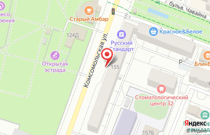 Банкомат АИКБ Татфондбанк на Комсомольской улице на карте