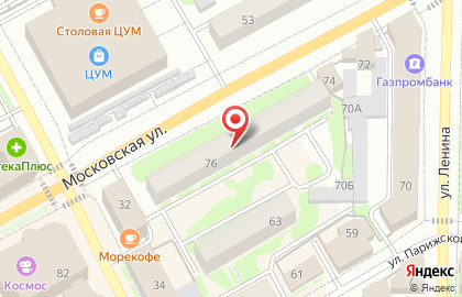 Микрокредитная компания Деньги в руки на Московской улице на карте