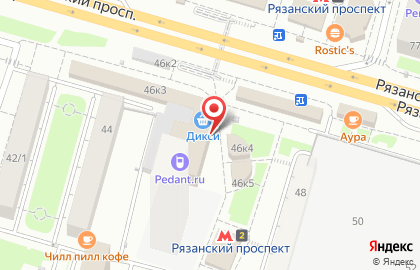 Магазин фастфудной продукции на Рязанском проспекте на карте