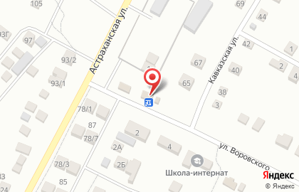 Продовольственный магазин Удача на улице Воровского на карте