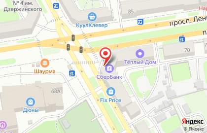 Банкомат СберБанк на улице Клюквина, 12 в Дзержинске на карте