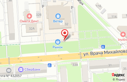 Кондитерский магазин Акконд на улице Врача Михайлова на карте