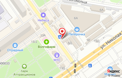 Цветочный магазин i. r. i. s в Тракторозаводском районе на карте