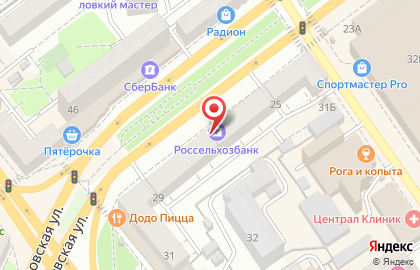 Банкомат Россельхозбанк на Кольцовской улице на карте