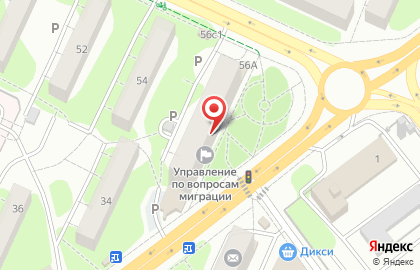 Отдел по вопросам миграции Управление МВД России по Ленинскому городскому округу на проспекте Ленинского Комсомола на карте