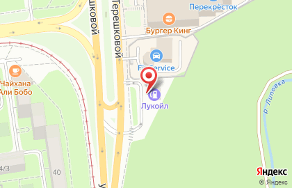 АЗС Лукойл на улице Терешковой на карте