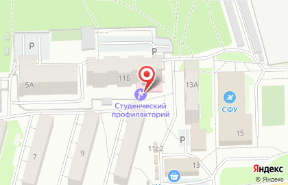 Студенческий санаторий-профилакторий на карте