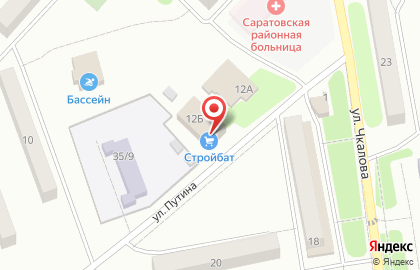 Магазин строительных материалов и бытового оборудования Стройбат на карте