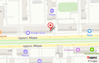 Банк Уралсиб в Омске на карте