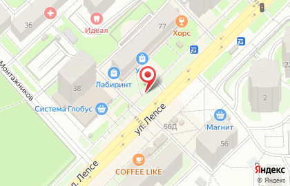 Киоск по продаже печатной продукции Роспечать на улице Лепсе, 77/2 киоск на карте