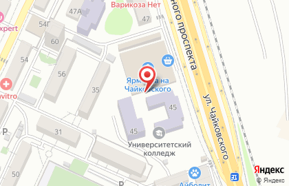 Буфет Подсолнух на улице Чайковского на карте