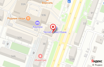 Банкомат Челябинвестбанк на улице Гагарина, 36 на карте