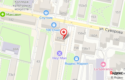 Кафе с доставкой Автосуши на улице Суворова на карте