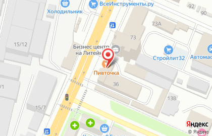 Киоск по продаже фастфуда на Литейной улице на карте