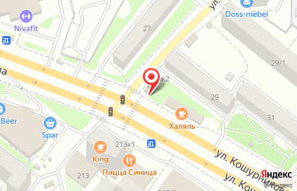 Киоск по продаже мороженого, Дзержинский район на улице Кошурникова на карте