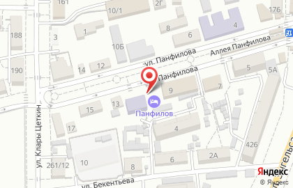 Отель Panfilof на улице Панфилова на карте