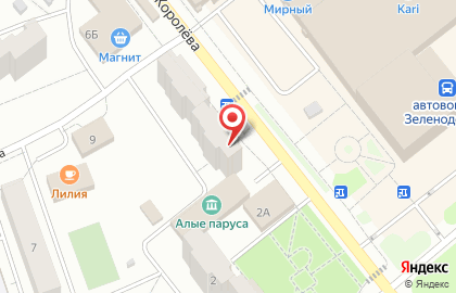 Продуктовый магазин Звениговский на улице Королёва на карте