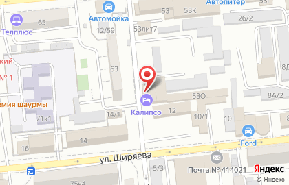Гостиничный комплекс Калипсо в Астрахани на карте