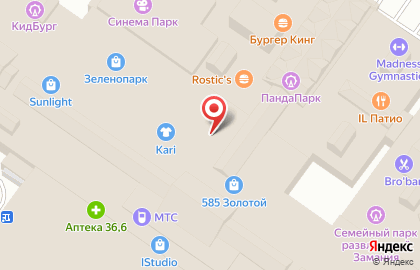 Ресторан быстрого питания Subway в ТЦ Zеленопарк на карте