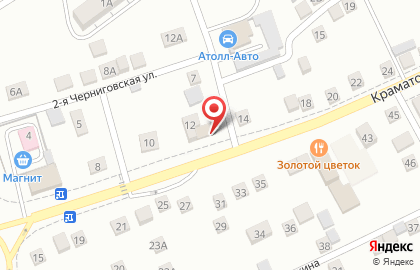 Магазин автотоваров на Краматорской улице на карте