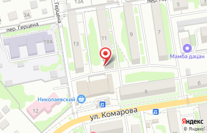 Барис на улице Комарова на карте