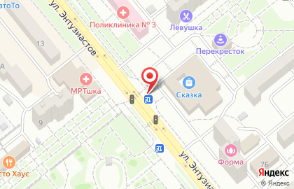 Магазин овощей и фруктов Дары Кубани на улице Энтузиастов на карте