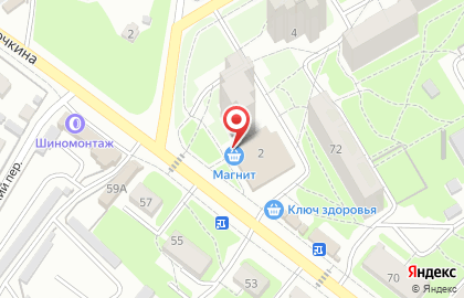 Супермаркет Магнит на улице Маршала Ерёменко на карте