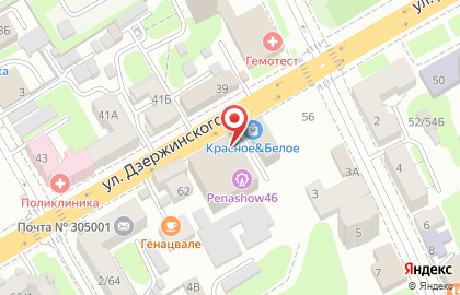 Школа танцев Колибри на улице Дзержинского на карте