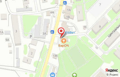 БарON на улице Комарова на карте