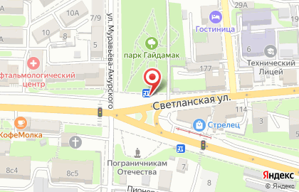 Киоск печатной продукции Печать Владивосток на Светланской улице на карте
