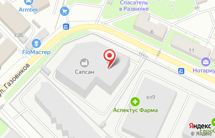 Сапсан на Красногвардейской на карте