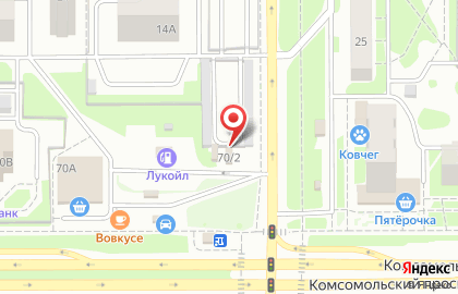 Колесная мастерская NordWest74 на Комсомольском проспекте на карте