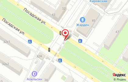 Киоск по продаже фруктов и овощей на улице Посадская на карте